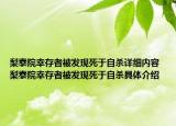 梨泰院幸存者被发现死于自杀详细内容 梨泰院幸存者被发现死于自杀具体介绍