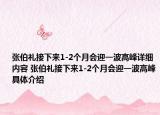 张伯礼接下来1-2个月会迎一波高峰详细内容 张伯礼接下来1-2个月会迎一波高峰具体介绍