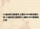 31省份昨日新增本土确诊1944例详细内容 31省份昨日新增本土确诊1944例具体介绍