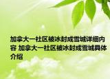 加拿大一社区被冰封成雪城详细内容 加拿大一社区被冰封成雪城具体介绍