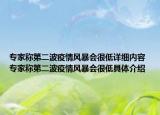 专家称第二波疫情风暴会很低详细内容 专家称第二波疫情风暴会很低具体介绍