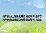 跨年夜的上海医院急诊量猛增详细内容 跨年夜的上海医院急诊量猛增具体介绍