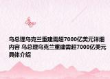 乌总理乌克兰重建需超7000亿美元详细内容 乌总理乌克兰重建需超7000亿美元具体介绍