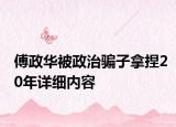 傅政华被政治骗子拿捏20年详细内容