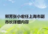 郭芳张小宏任上海市副市长详细内容