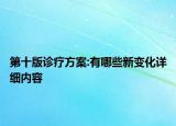 第十版诊疗方案:有哪些新变化详细内容