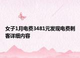 女子1月电费3481元发现电费刺客详细内容