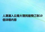 人潮涌入云南大理民宿预订涨10倍详细内容