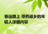 春运路上 带药返乡的年轻人详细内容