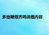 多地鞭炮齐鸣详细内容
