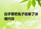 白宇要把兔子摇晕了详细内容