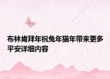 布林肯拜年祝兔年猫年带来更多平安详细内容