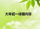 大年初一详细内容