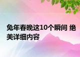 兔年春晚这10个瞬间 绝美详细内容