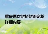 重庆再次封桥封路宠粉详细内容