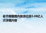 春节假期国内旅游出游3.08亿人次详细内容