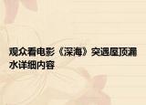 观众看电影《深海》突遇屋顶漏水详细内容