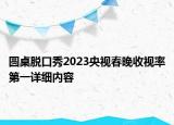圆桌脱口秀2023央视春晚收视率第一详细内容