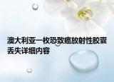澳大利亚一枚恐致癌放射性胶囊丢失详细内容