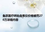 鱼跃医疗哄抬血氧仪价格被罚270万详细内容