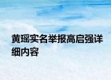 黄瑶实名举报高启强详细内容