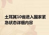 土耳其10省进入国家紧急状态详细内容