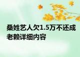 桑姓艺人欠1.5万不还成老赖详细内容