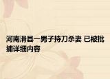 河南滑县一男子持刀杀妻 已被批捕详细内容