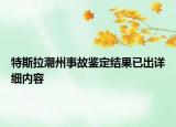 特斯拉潮州事故鉴定结果已出详细内容