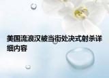 美国流浪汉被当街处决式射杀详细内容
