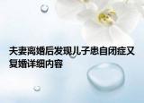 夫妻离婚后发现儿子患自闭症又复婚详细内容