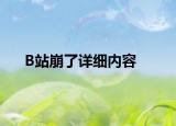 B站崩了详细内容