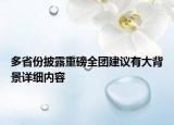多省份披露重磅全团建议有大背景详细内容