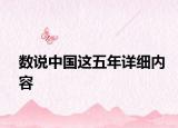 数说中国这五年详细内容