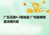 广东河源4.5级地震 广州震感明显详细内容