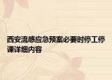 西安流感应急预案必要时停工停课详细内容