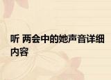 听 两会中的她声音详细内容