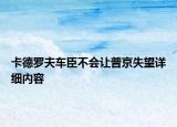 卡德罗夫车臣不会让普京失望详细内容