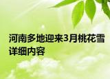 河南多地迎来3月桃花雪详细内容
