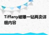 Tiffany被曝一钻两卖详细内容