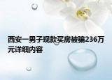 西安一男子现款买房被骗236万元详细内容