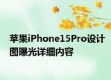 苹果iPhone15Pro设计图曝光详细内容