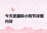 今天是国际小狗节详细内容