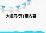 大道同行详细内容