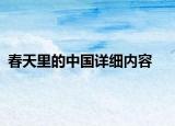 春天里的中国详细内容