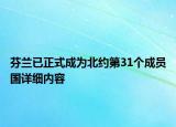 芬兰已正式成为北约第31个成员国详细内容