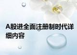 A股进全面注册制时代详细内容