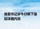 省委书记穿牛仔裤下基层详细内容