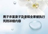 男子杀害妻子及妻姐全家被执行死刑详细内容