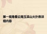 第一视角看云南玉溪山火扑救详细内容